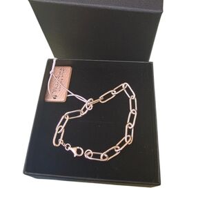 New Sterling Silver Bracelet 7.2" Made In Italy